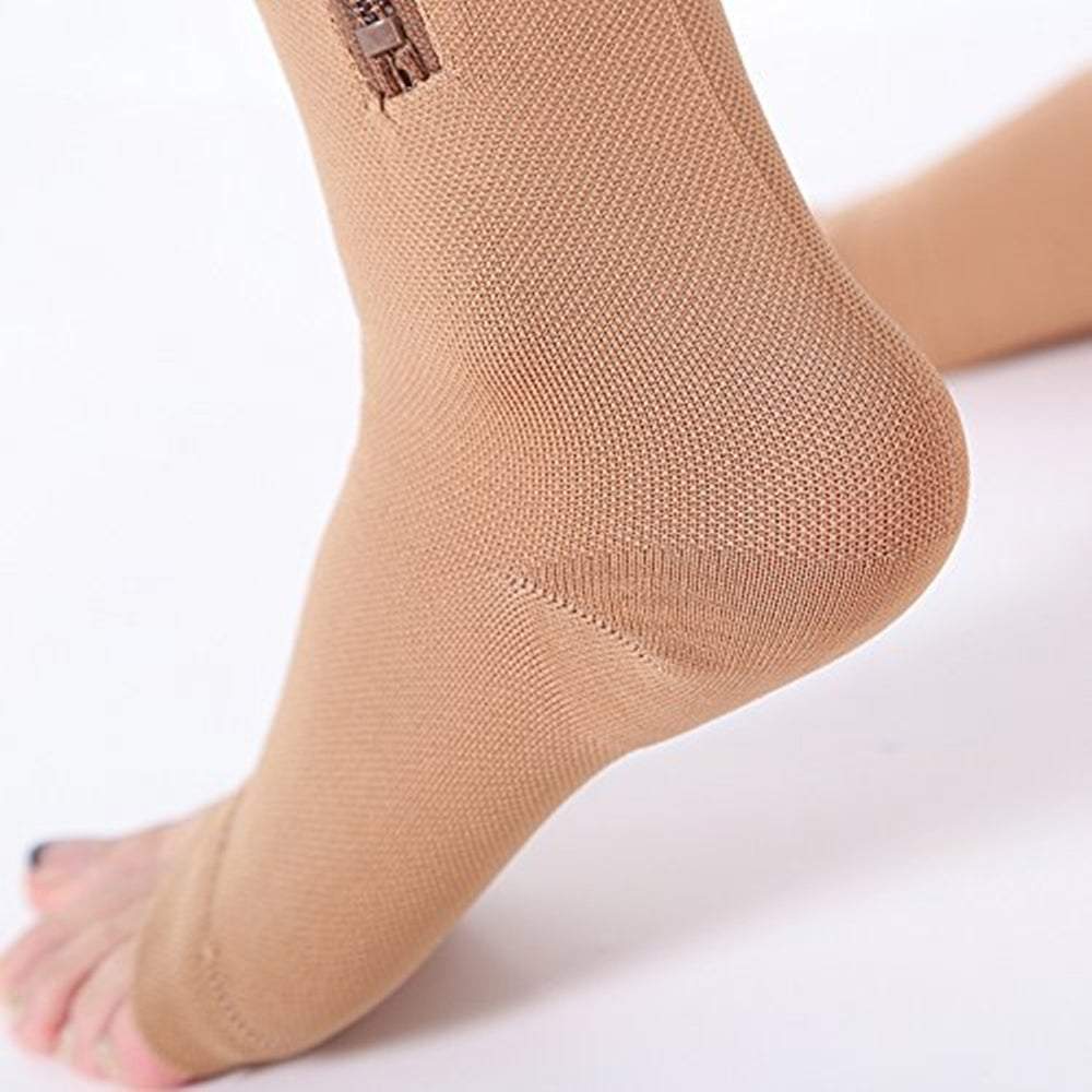 SootheFlex | Chaussettes de compression pour femmes | Fermeture éclair