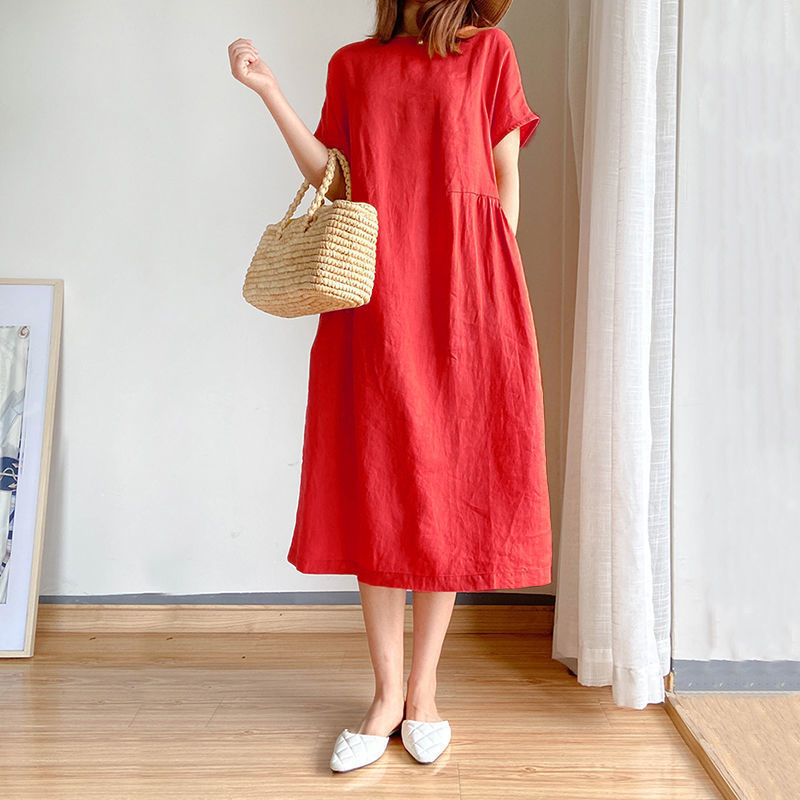 Céleste | Robe en Lin et Coton avec Tissu Léger et Style Chic pour Femmes