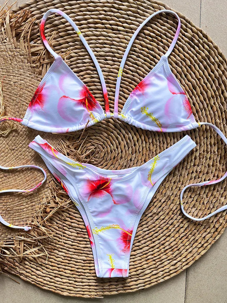 SoSoof - Bikini brésilien à imprimé floral