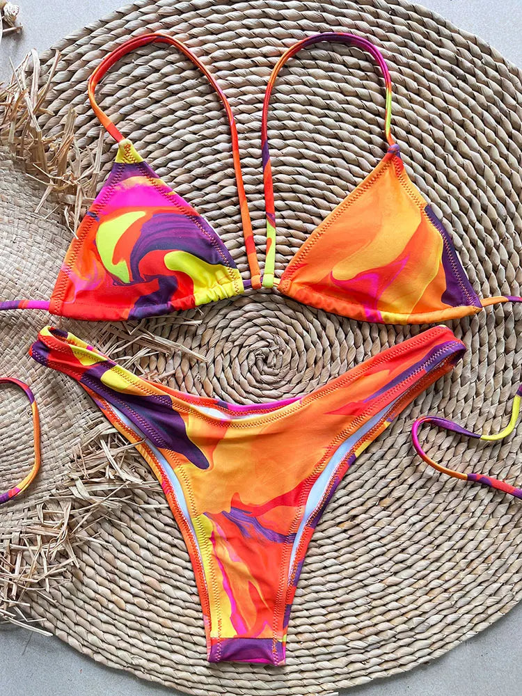 SoSoof - Bikini brésilien à imprimé floral