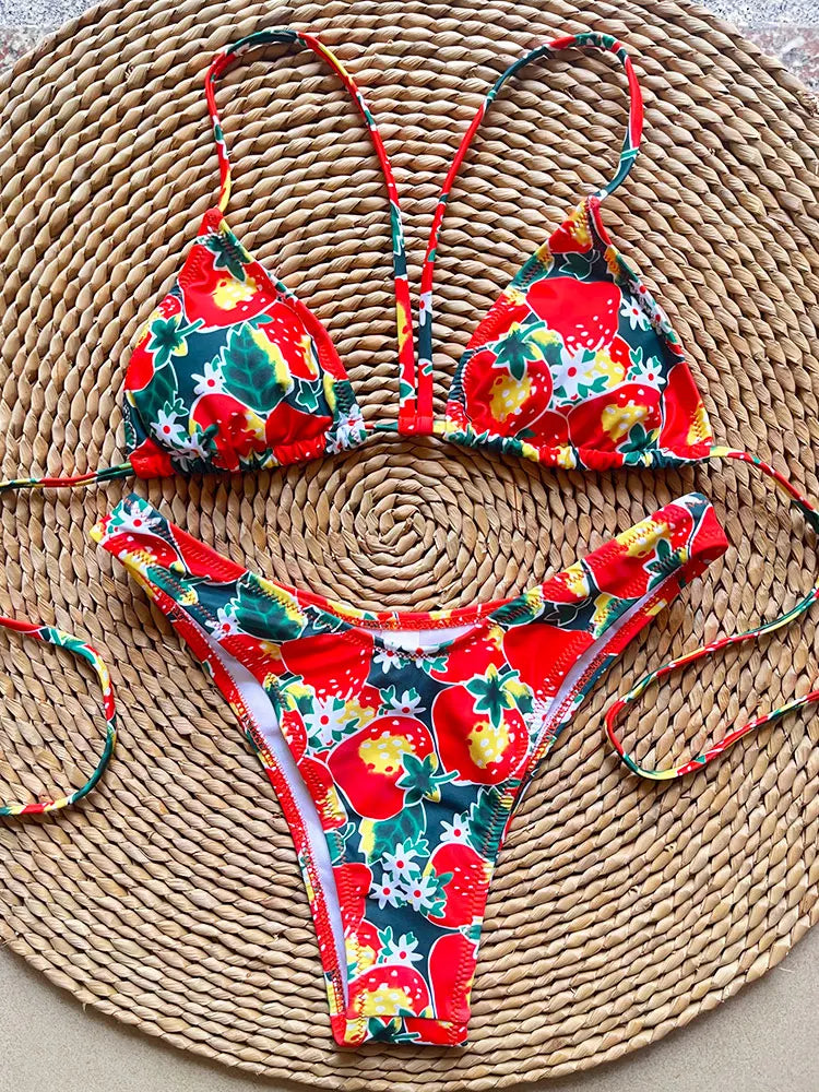 SoSoof - Bikini brésilien à imprimé floral