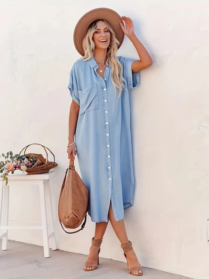 Almeria - Robe chemise avec boutons et poches