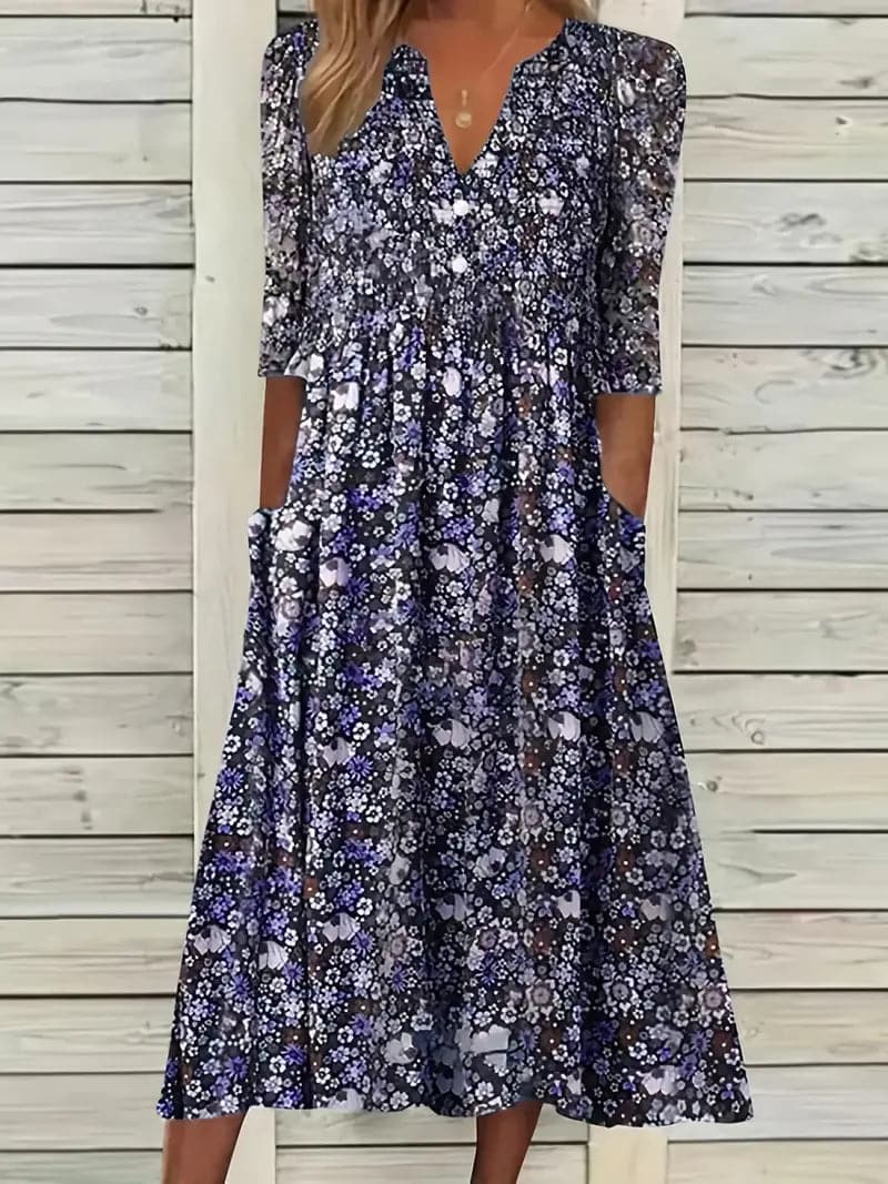 Celi | Robe D'été Fleurie Pour Femme | Midi