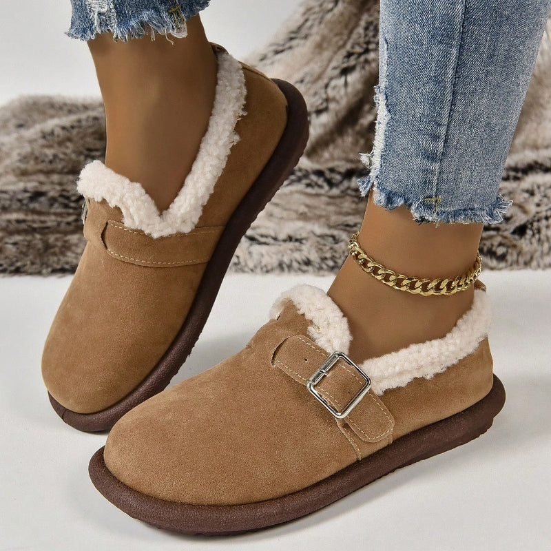 Imke - Sandales pelucheuses luxueuses et confortables pour femmes