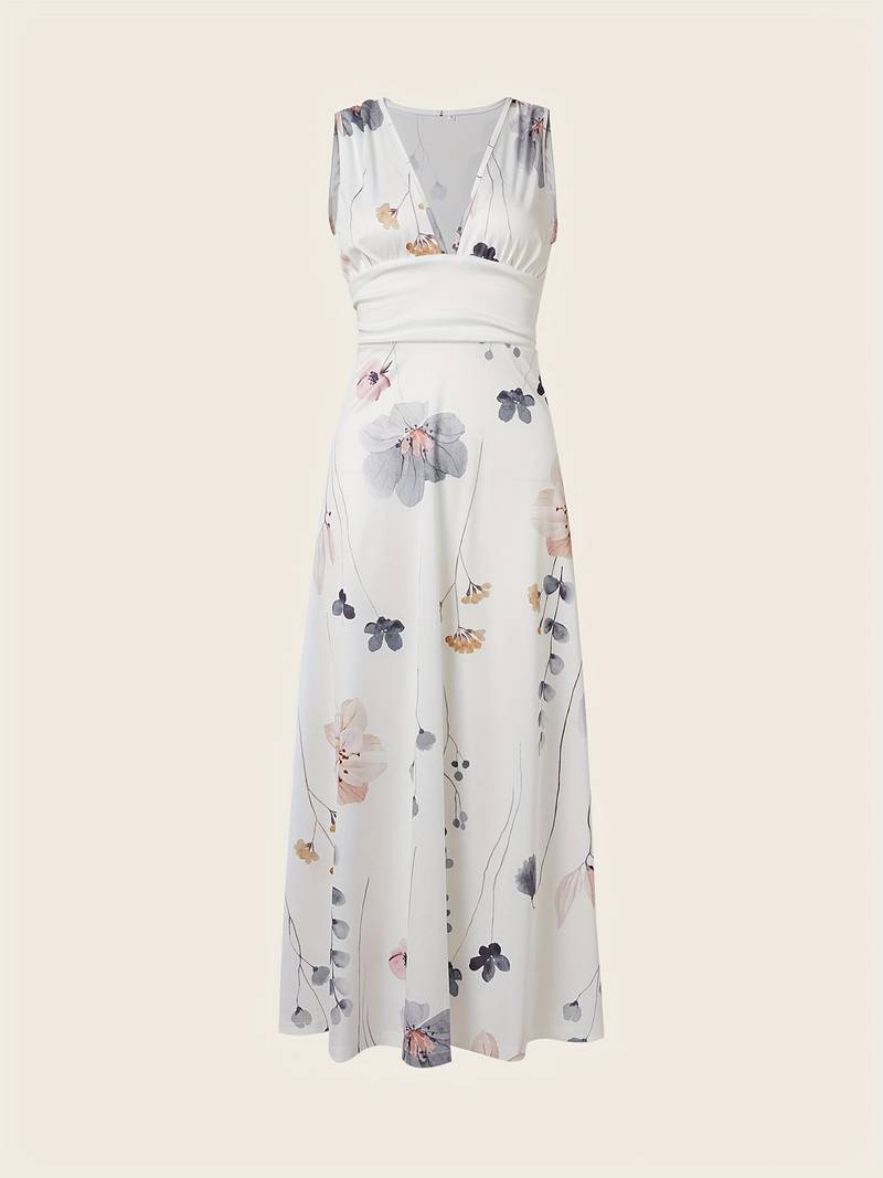 Céleste | Robe Longue avec Motifs Floraux et Tissus de Haute Qualité pour Femmes