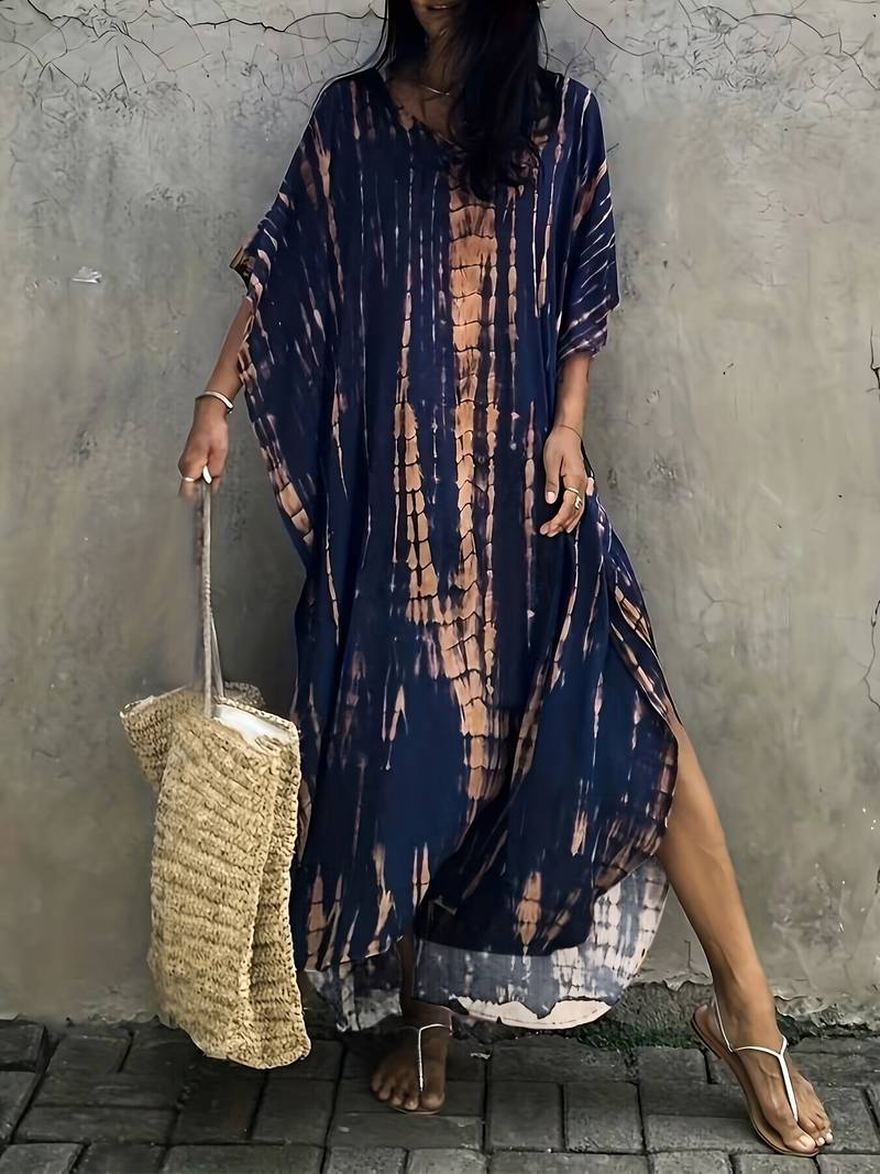 Amara | Robe Kaftan Oversize avec Tissus de Haute Qualité et Motifs Variés pour Femmes