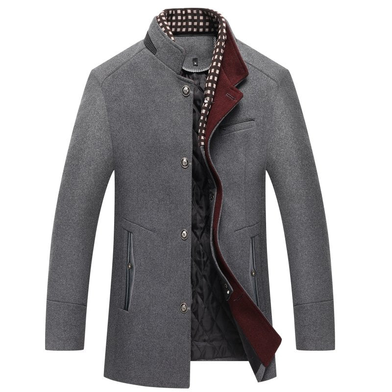 Valentin | Manteau en Laine avec Col Amovible et Design Élégant pour Hommes