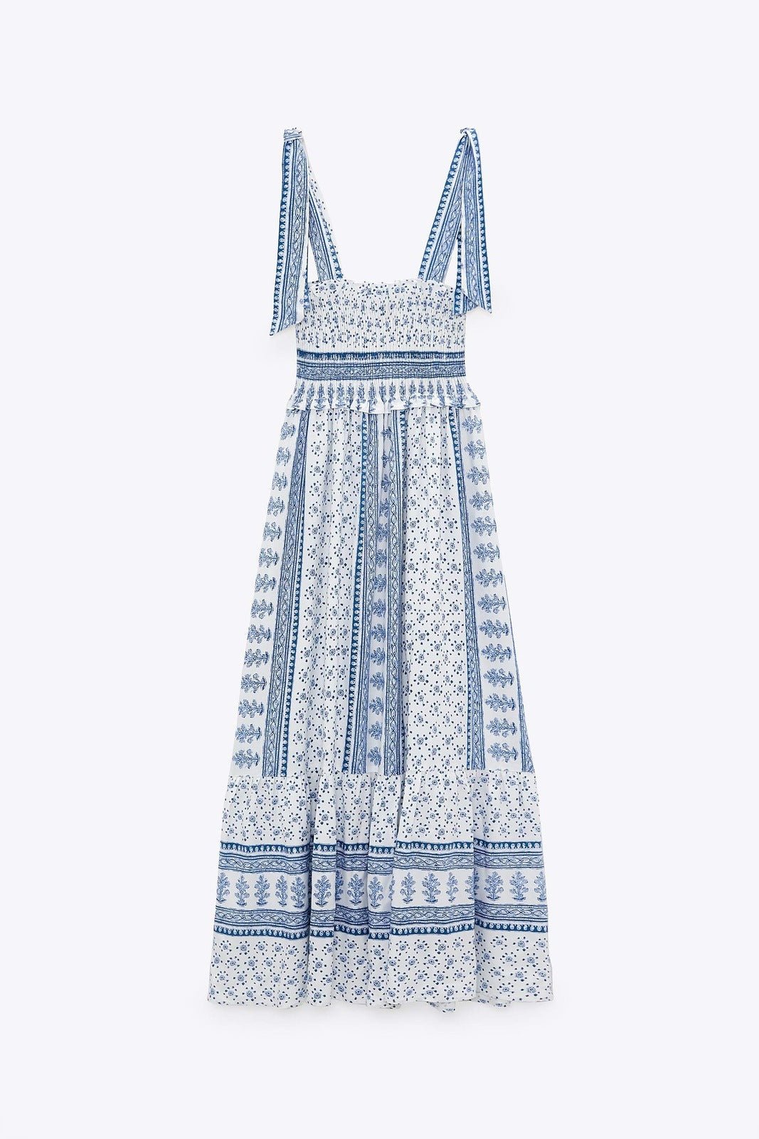 Céleste | Robe Midi à Bretelles avec Motifs Floraux et Tissu de Haute Qualité pour Femmes