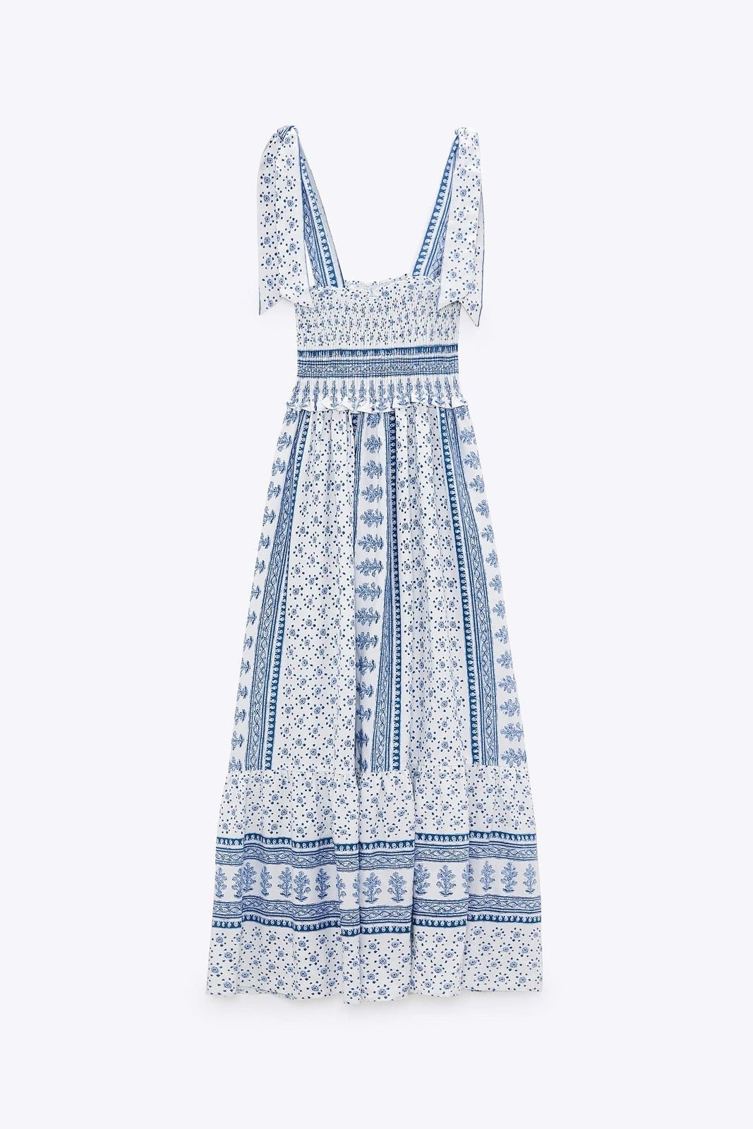 Céleste | Robe Midi à Bretelles avec Motifs Floraux et Tissu de Haute Qualité pour Femmes