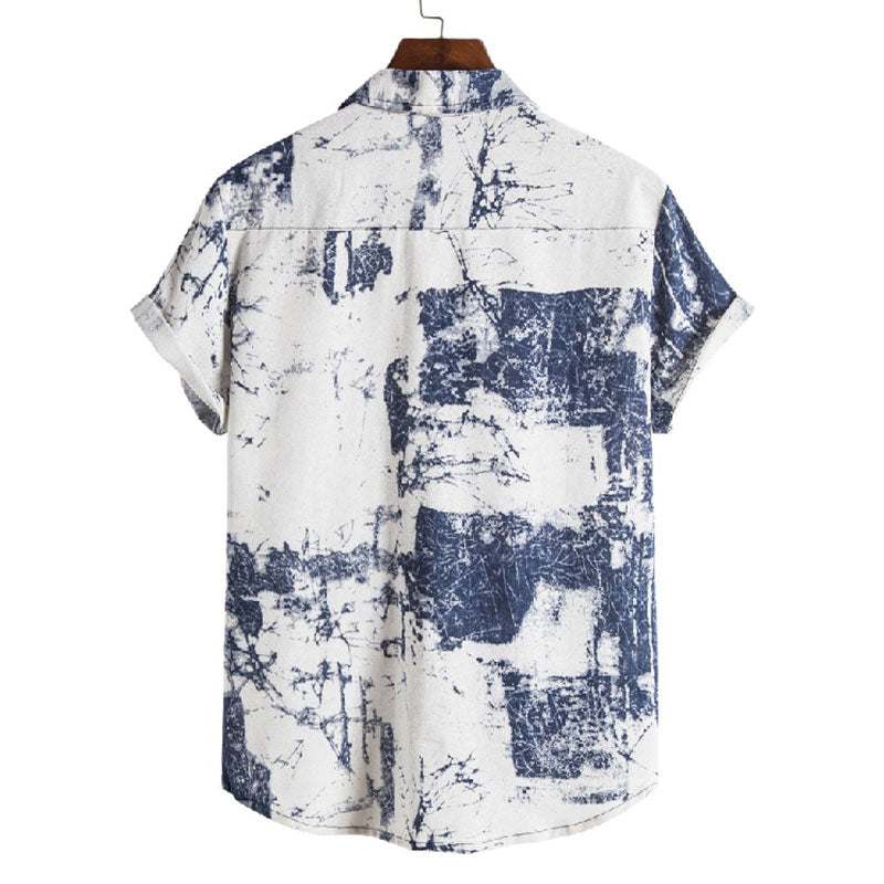 Aldor | Chemise à manches courtes avec Design Vintage et Coton Respirant pour Hommes