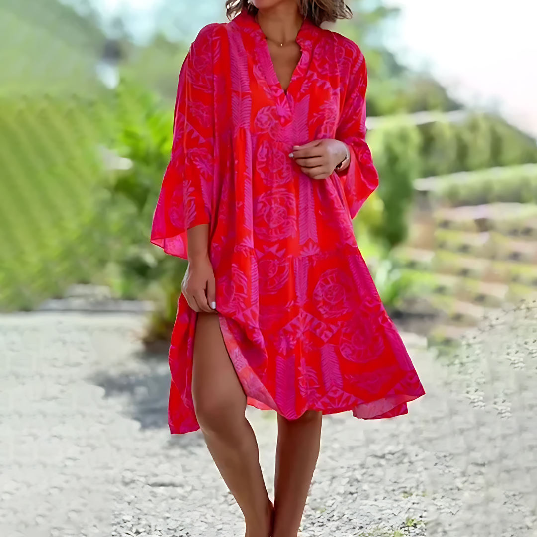 Zita | Robe d'été stylée | Rouge