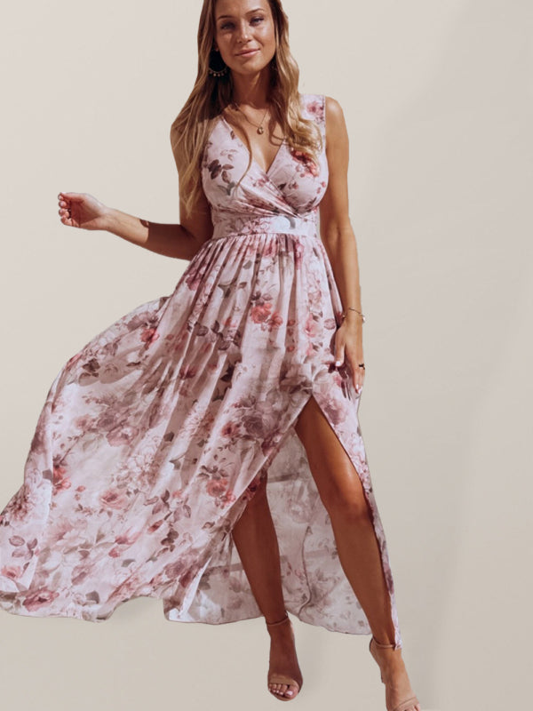 Briony | Robe maxi avec décolleté froncé