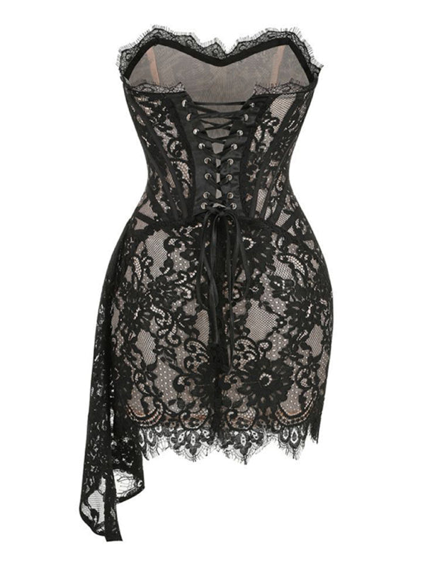 Bruney | Robe mini à corset en dentelle élégante