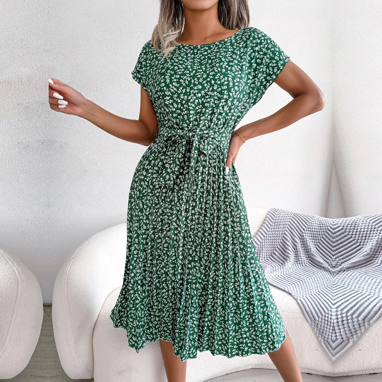 Alya | Robe d'été avec Tissus de Haute Qualité et Motifs Variés pour Femmes