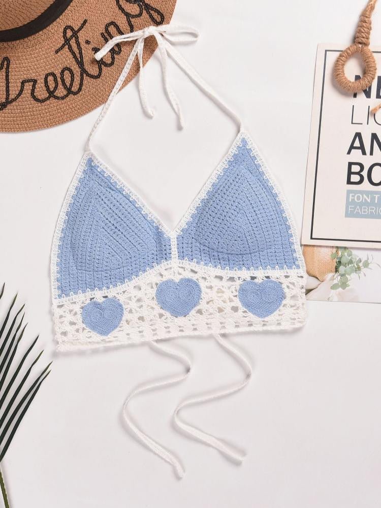 Céleste | Haut de Soutien-Gorge en Crochet avec Détails Romantiques pour Femmes