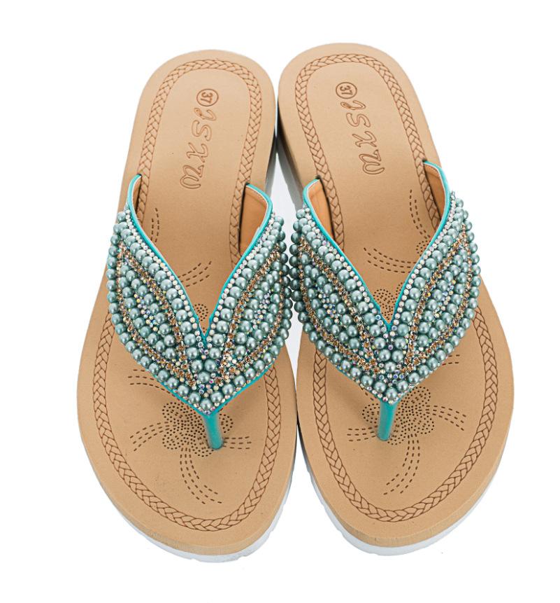 Zvonimira | Sandales Perles Taille Plus pour femmes