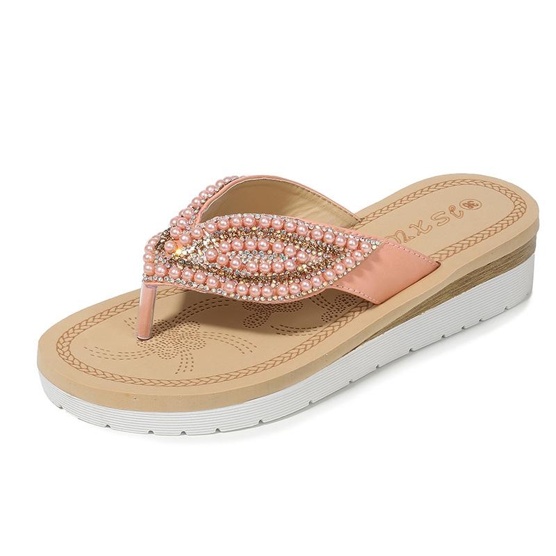 Zvonimira | Sandales Perles Taille Plus pour femmes
