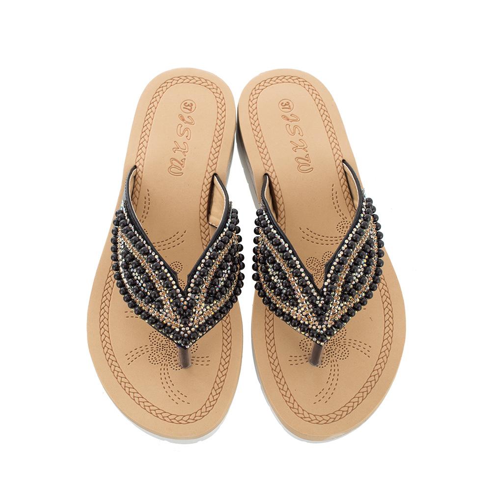 Zvonimira | Sandales Perles Taille Plus pour femmes