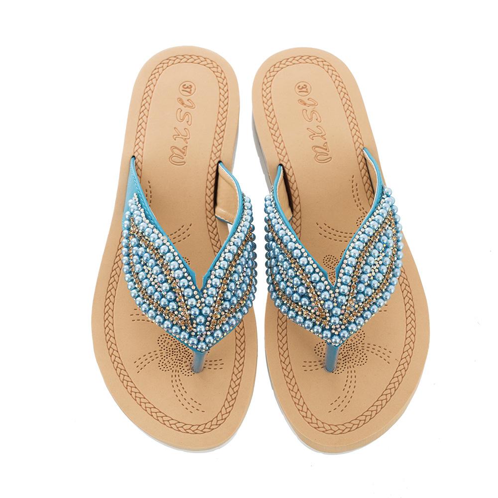 Zvonimira | Sandales Perles Taille Plus pour femmes