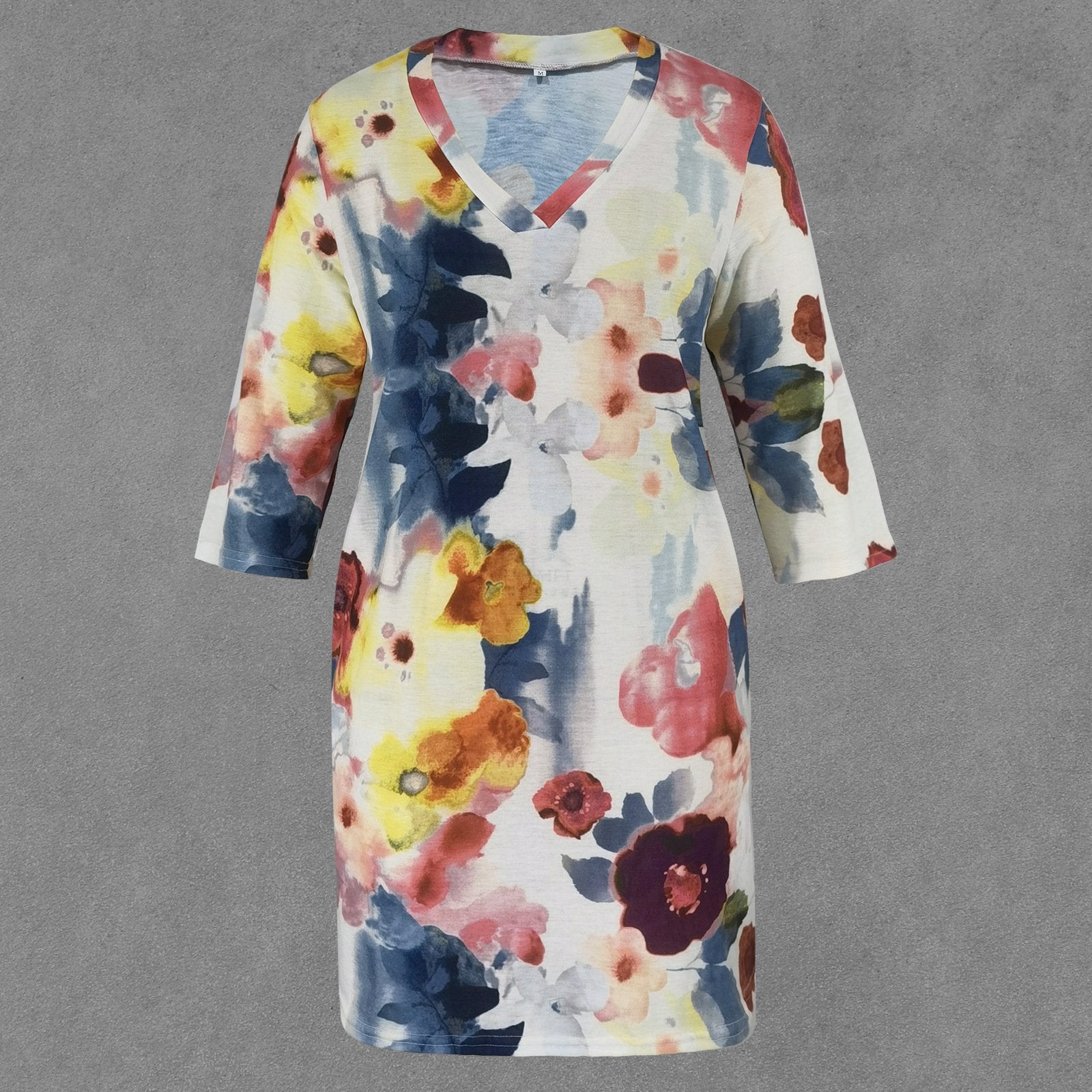 Aurore | Robe Aquarelle avec Détails Floraux et Tissu de Qualité pour Femmes