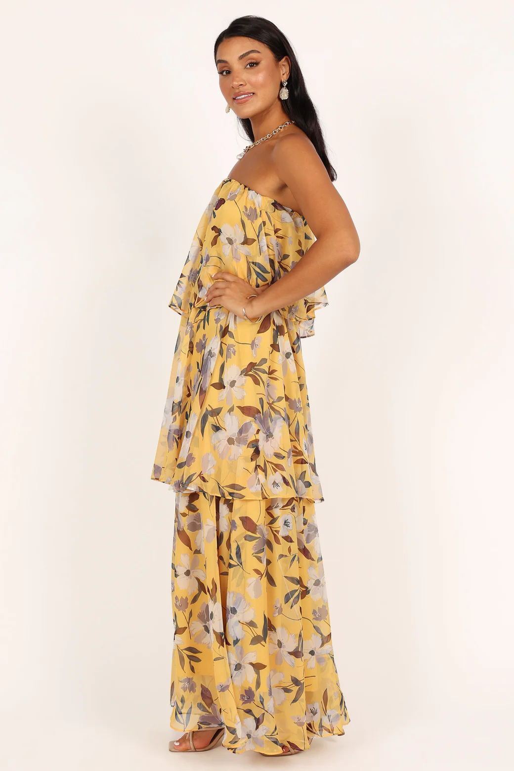 Lunaire | Robe Maxi Bustier avec Motifs Floraux Uniques pour Femmes