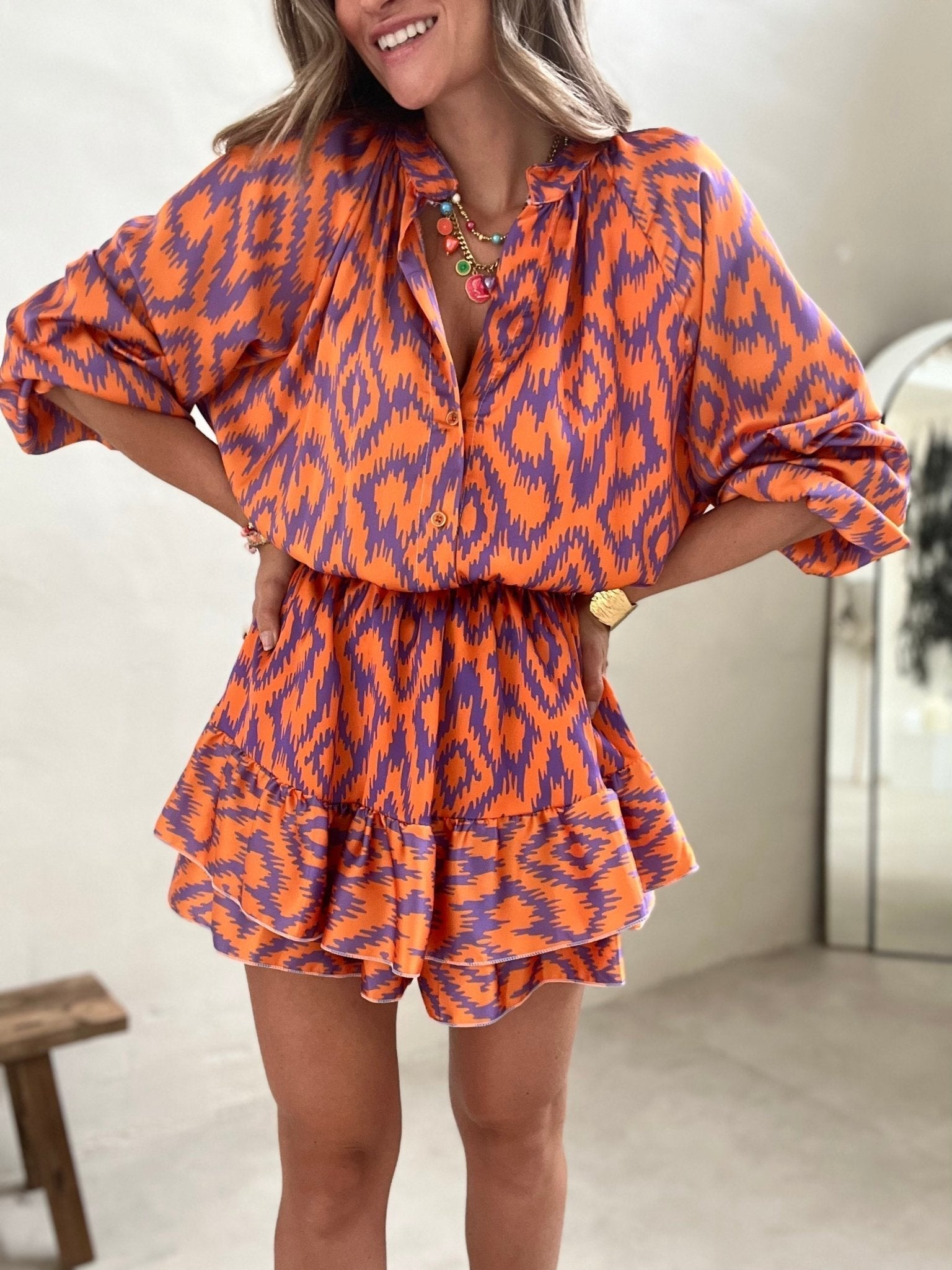 Zeldia | Mini Robe Pour Femme | Orange