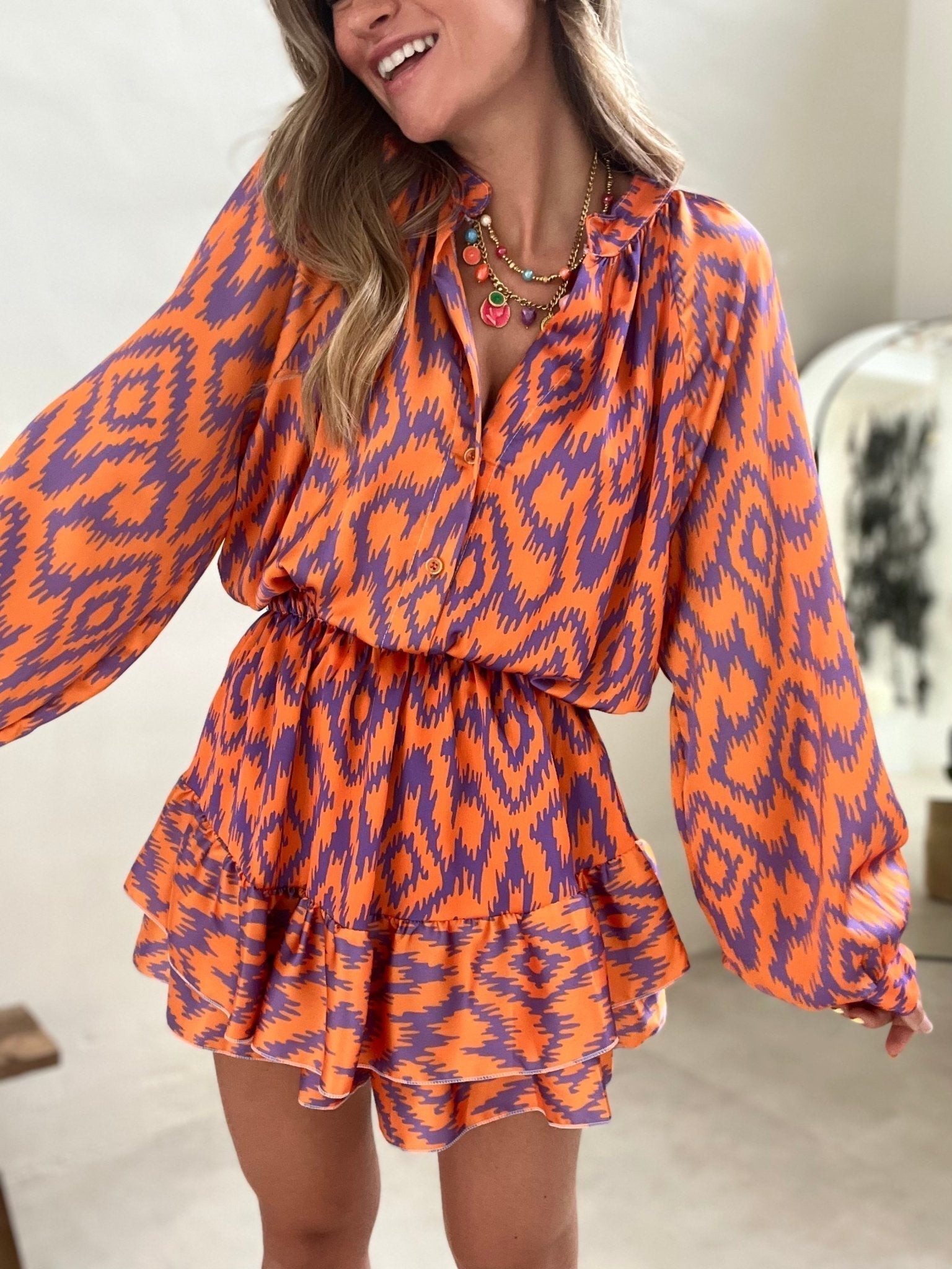 Zeldia | Mini Robe Pour Femme | Orange