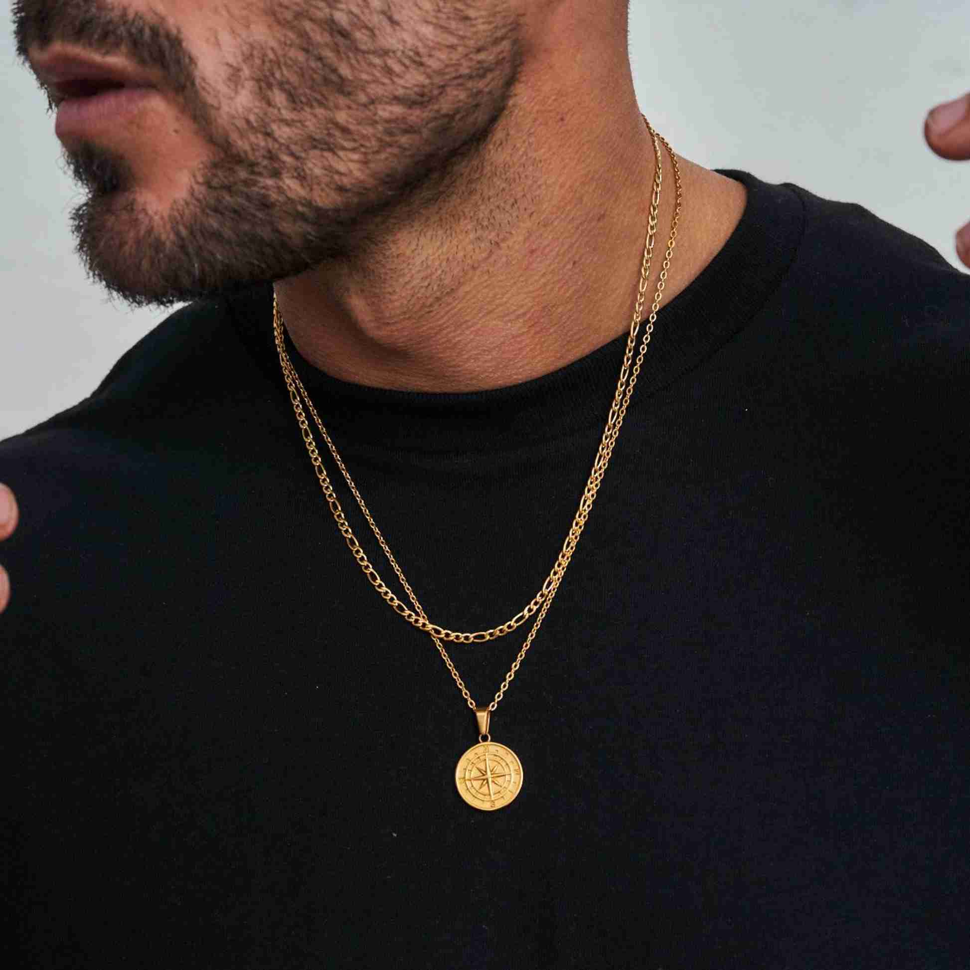 Voyageur | Collier en Onyx avec Détails Complexes pour Hommes