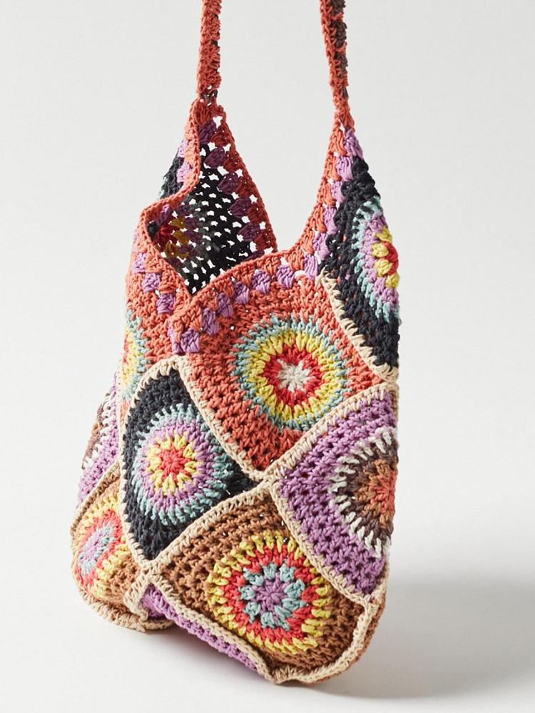 Léonie | Sac Hobo en Crochet Fait à la Main avec Style Bohème pour Femmes