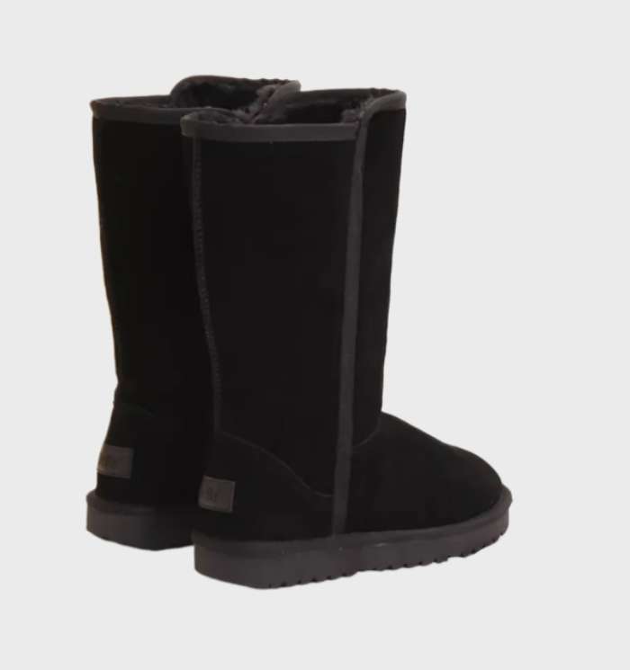 Nina | Bottes de luxe en daim et peau de mouton : Chaudes, imperméables et élégantes avec fermeture éclair