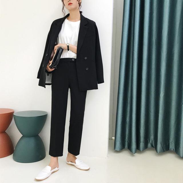 Céleste | Blazer avec Tissu Soyeux et Pantalon Indéformable pour Femme