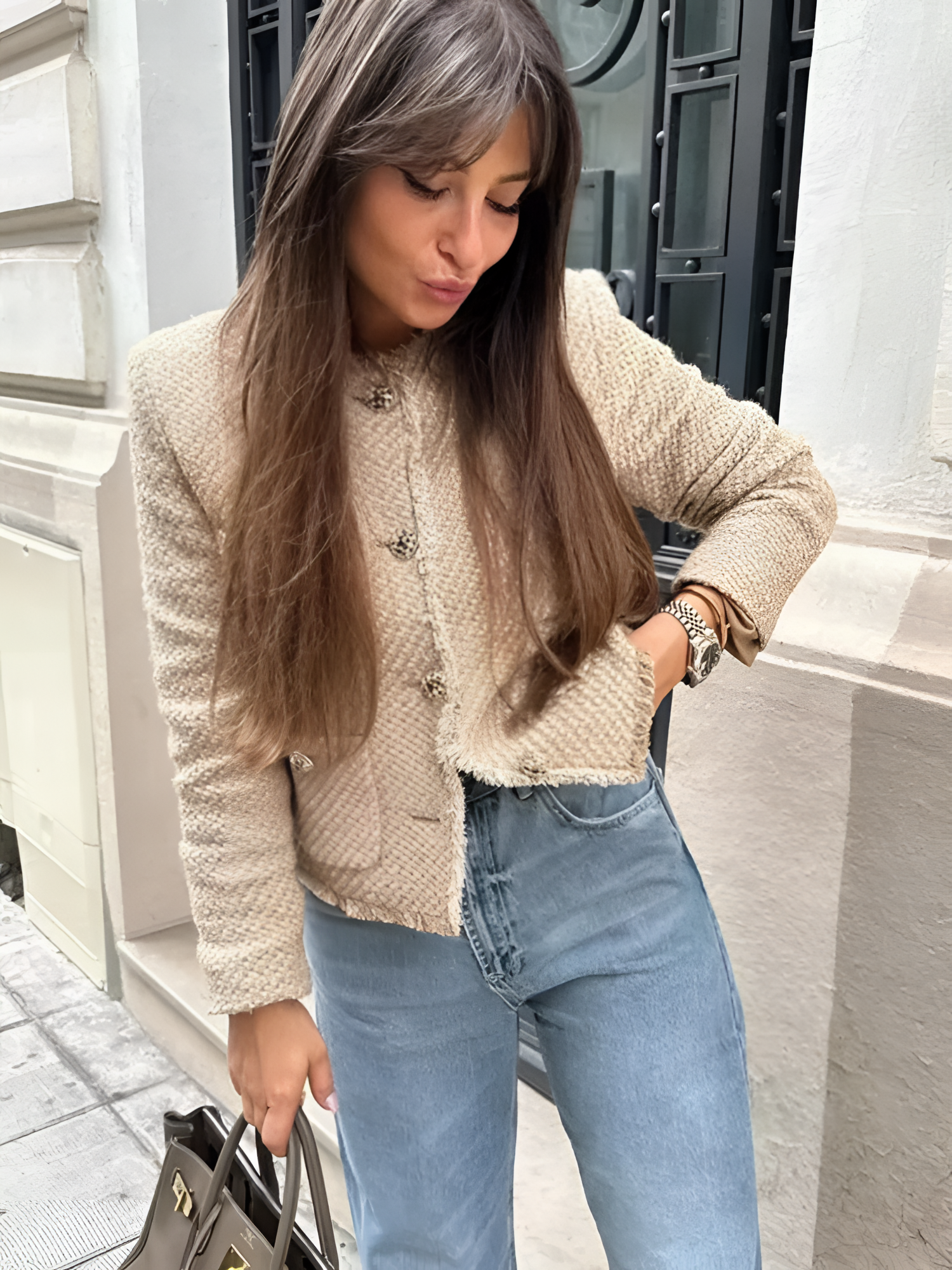 Bellevo | Veste en Tweed Courte