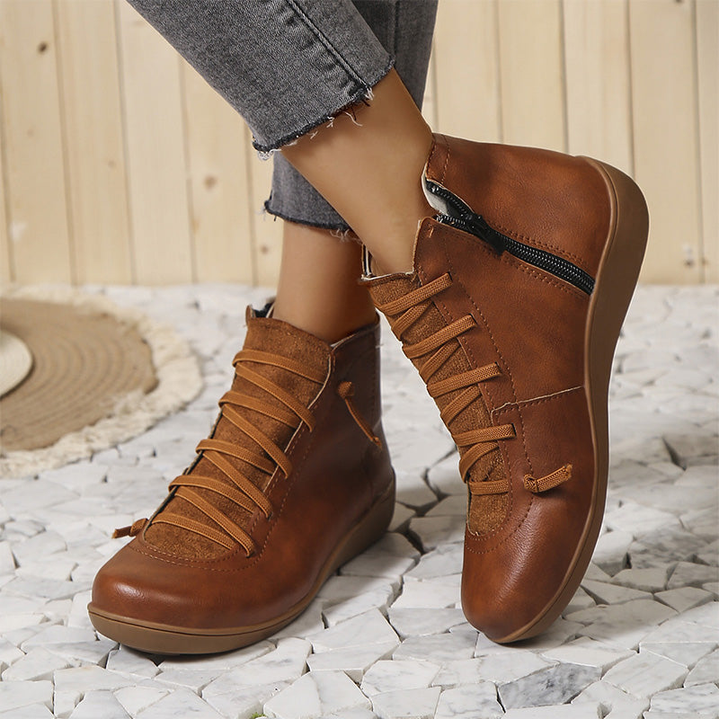 Meva - Chaussures à cheville élégantes et rétro pour femmes