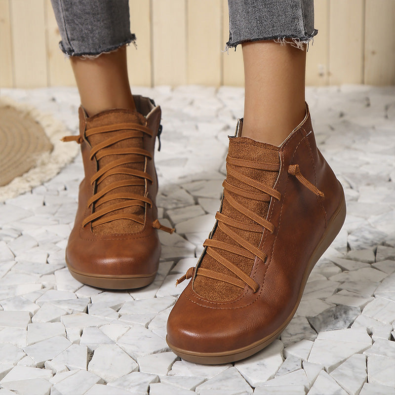 Meva - Chaussures à cheville élégantes et rétro pour femmes