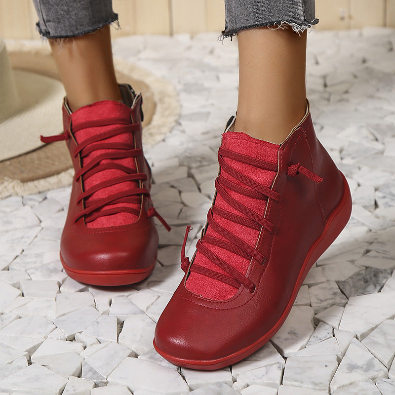 Meva - Chaussures à cheville élégantes et rétro pour femmes