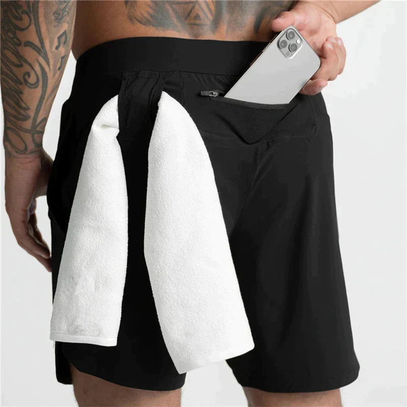 Aélys | Short de Sport avec Tissu à Séchage Rapide et Poches Multiples pour Hommes