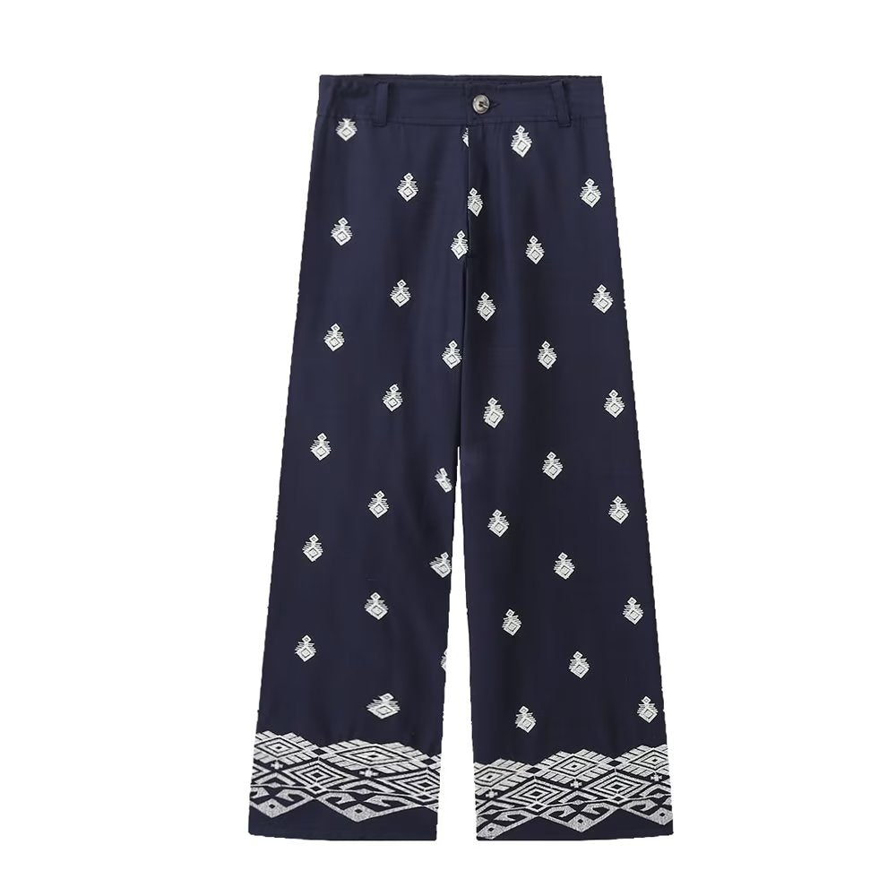 Soleil | Pantalon Imprimé avec Tissu Léger et Imprimé Vif pour Femmes